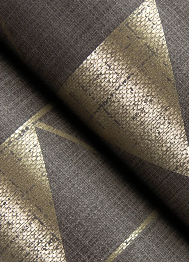 A-Street Prints Fairbank Chocolate Linen Geometric Wallpaper - SKU 4034-26773