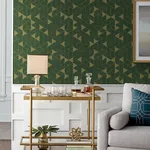 A-Street Prints Fairbank Evergreen Linen Geometric Wallpaper - SKU 4034-26774