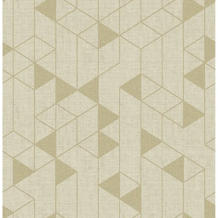 4034-26772 | Fairbank Gold Linen Geometric Wallpaper