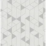 A-Street Prints Fairbank Silver Linen Geometric Wallpaper - SKU 4034-26771