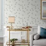 A-Street Prints Fairbank Silver Linen Geometric Wallpaper - SKU 4034-26771