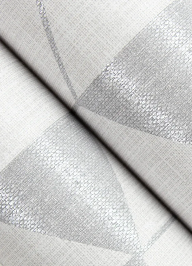 A-Street Prints Fairbank Silver Linen Geometric Wallpaper - SKU 4034-26771