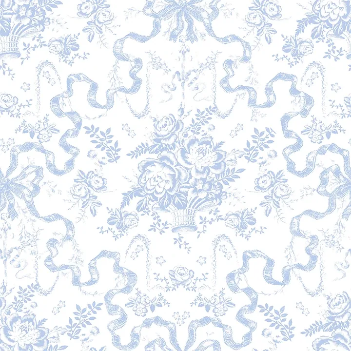 A-Street Prints Fairytale Blissful Blue Toile Wallpaper - SKU AST6272