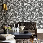 A-Street Prints Fanciful Black Floral Wallpaper - SKU 2763-24206