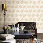 A-Street Prints Fanciful Gold Floral Wallpaper - SKU 2763-24241