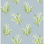 A-Street Prints Farmington Blue Heather Lily of the Valley Wallpaper - SKU AST4339