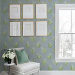 A-Street Prints Farmington Blue Heather Lily of the Valley Wallpaper - SKU AST4339