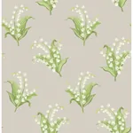 A-Street Prints Farmington Stone Lily of the Valley Wallpaper - SKU AST4341