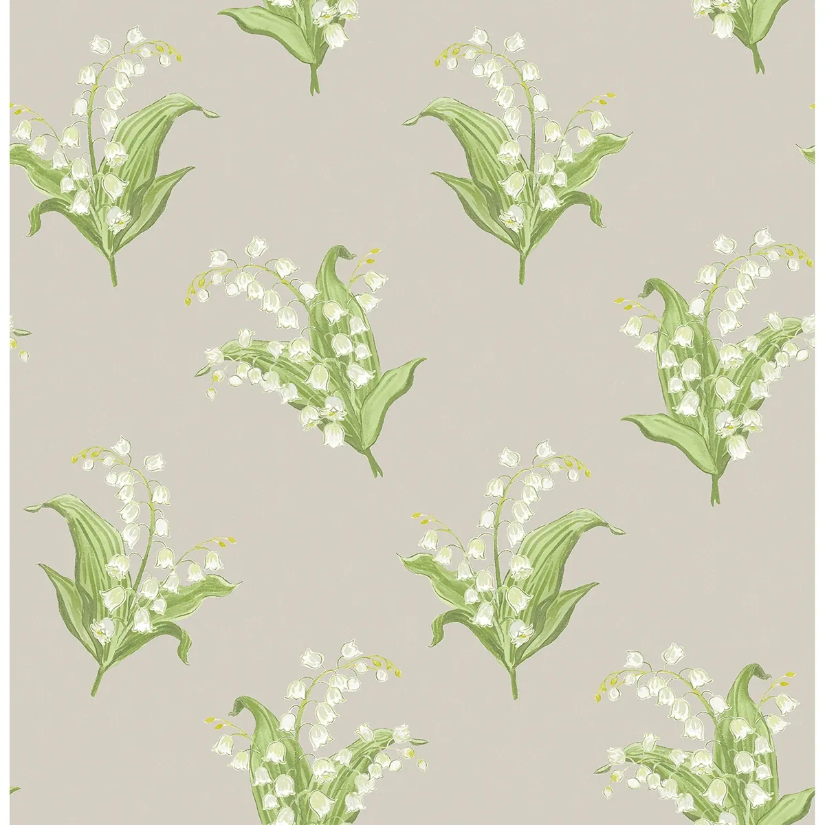 AST4341 | Farmington Stone Lily of the Valley Wallpaper