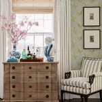 A-Street Prints Farmington Stone Lily of the Valley Wallpaper - SKU AST4341
