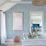A-Street Prints Farrah Blue Geometric Wallpaper - SKU 2975-26217