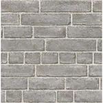 A-Street Prints Façade Grey Brick Wallpaper - SKU 2922-24050