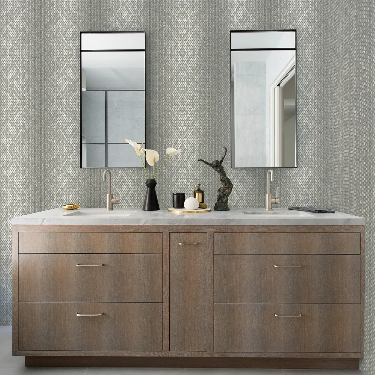 A-Street Prints Felix Grey Grey Geometric Wallpaper - SKU 2975-26247
