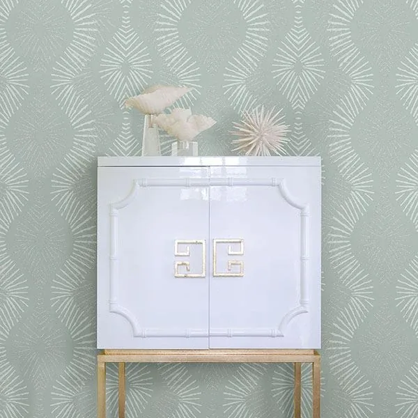 A-Street Prints Feliz Seafoam Beaded Ogee Wallpaper - SKU 2793-87324