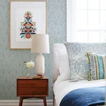A-Street Prints Fernback Blue Ornate Botanical Wallpaper - SKU 4074-26611