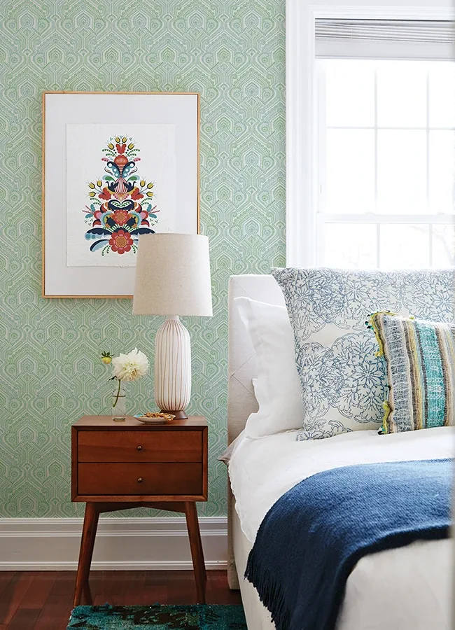 A-Street Prints Fernback Green Ornate Botanical Wallpaper - SKU 4074-26614