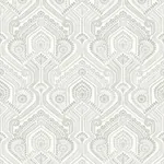 A-Street Prints Fernback Grey Ornate Botanical Wallpaper - SKU 4074-26612