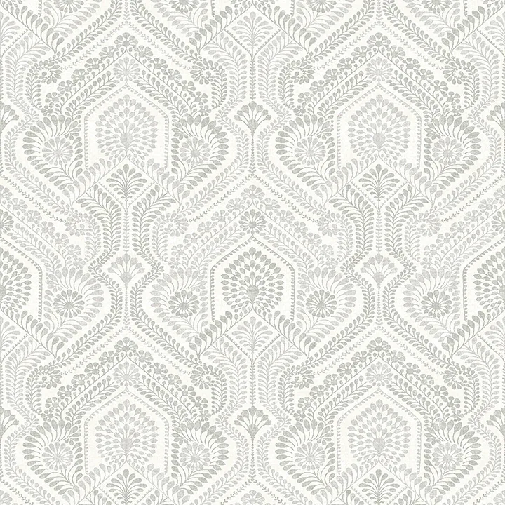 4074-26612 | Fernback Grey Ornate Botanical Wallpaper