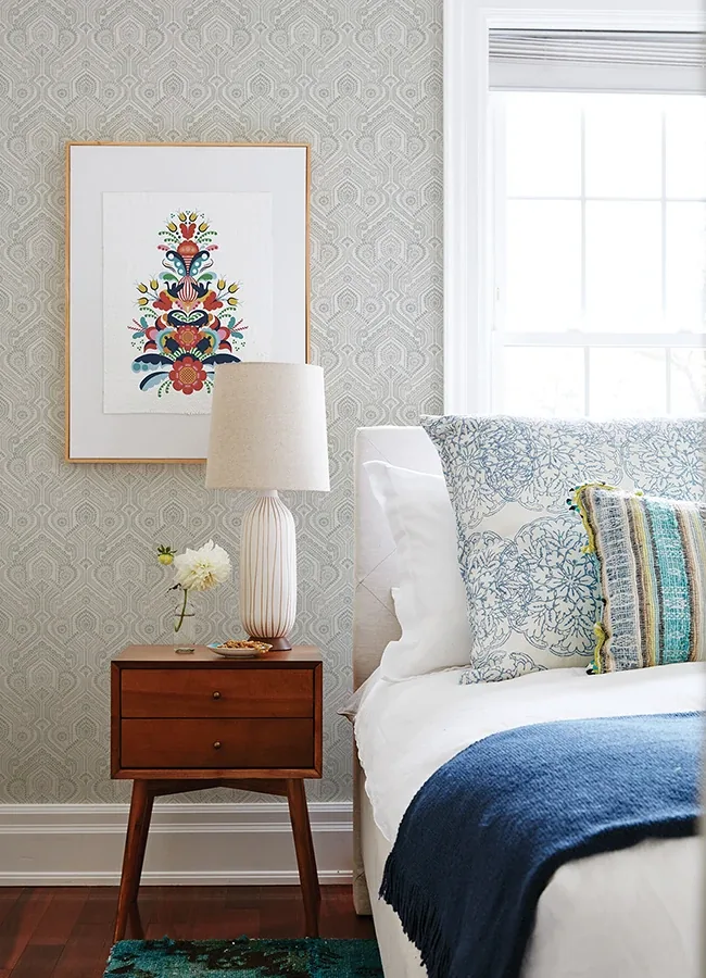 A-Street Prints Fernback Grey Ornate Botanical Wallpaper - SKU 4074-26612