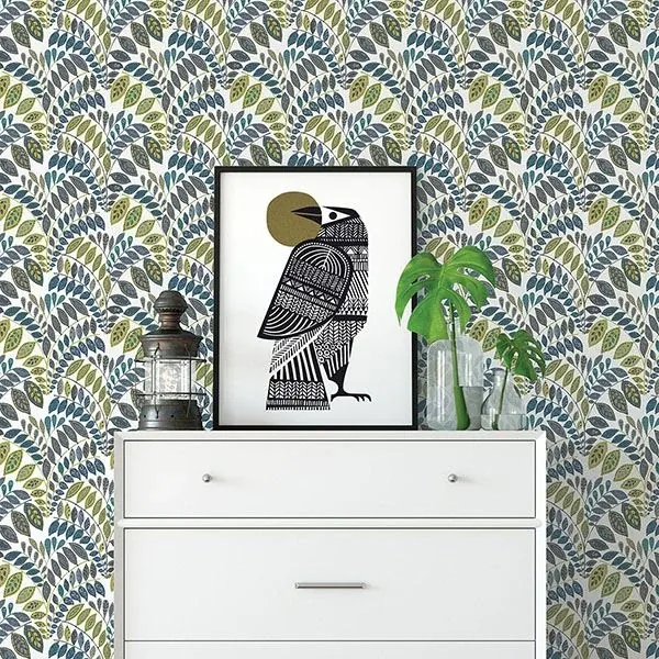 A-Street Prints Fiddlehead Green Botanical Wallpaper - SKU 2821-25142