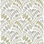 A-Street Prints Fiddlehead Grey Botanical Wallpaper - SKU 2821-25145