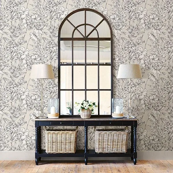 A-Street Prints Fiji Beige Floral Wallpaper - SKU 2744-24104
