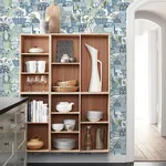 A-Street Prints Fika Blue Blissful Birds & Blooms Wallpaper - SKU 4066-26555