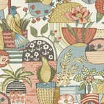 A-Street Prints Fika Mustard Blissful Birds & Blooms Wallpaper - SKU 4066-26556