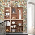 A-Street Prints Fika Mustard Blissful Birds & Blooms Wallpaper - SKU 4066-26556