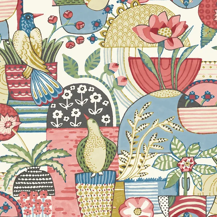 4066-26557 | Fika Rose Blissful Birds & Blooms Wallpaper