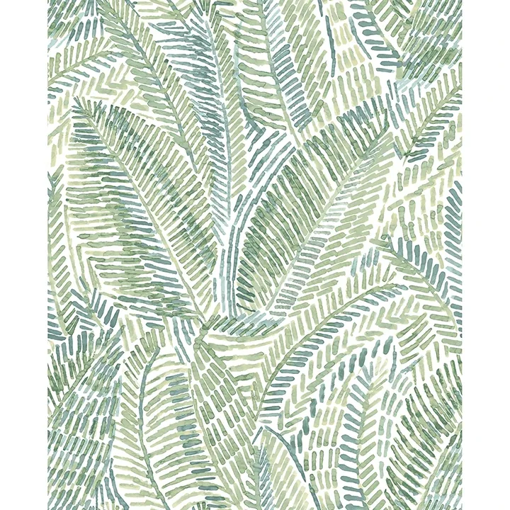 A-Street Prints Fildia Green Botanical Wallpaper - SKU 4121-26953