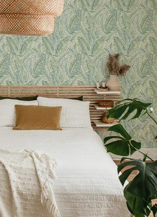 A-Street Prints Fildia Green Botanical Wallpaper - SKU 4121-26953