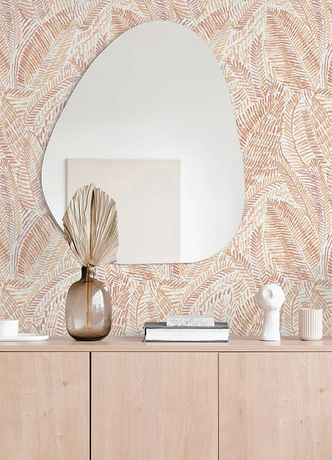 A-Street Prints Fildia Orange Botanical Wallpaper - SKU 4121-26949