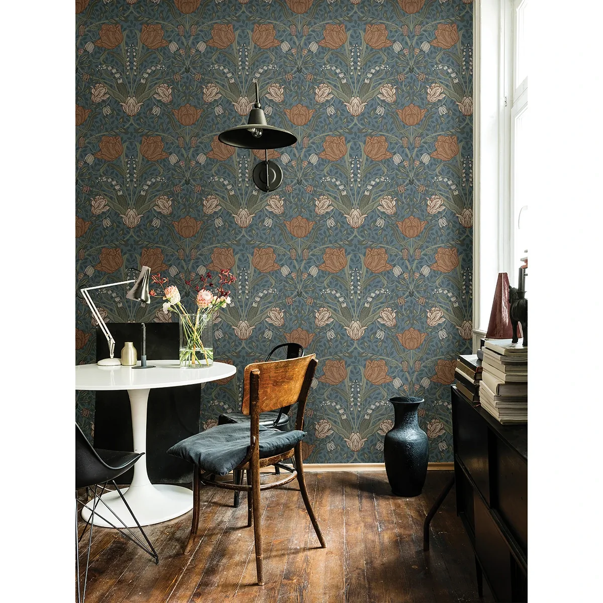 A-Street Prints Filippa Blue Tulip Wallpaper - SKU 2999-33009