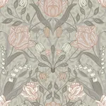 A-Street Prints Filippa Grey Tulip Wallpaper - SKU 4080-44105