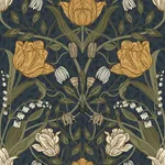A-Street Prints Filippa Navy Tulip Wallpaper - SKU 4080-44106
