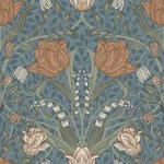 A-Street Prints Fillippa Blue Tulip Wallpaper - SKU 4080-33009