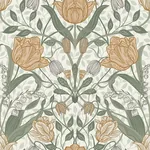 A-Street Prints Fillippa Green Tulip Wallpaper - SKU 4080-33006