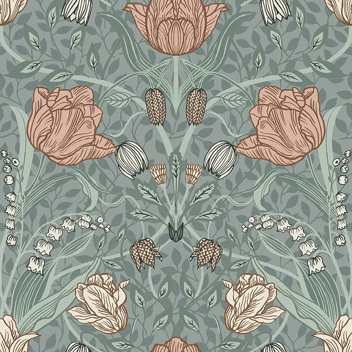 4080-33010 | Fillippa Sage Tulip Wallpaper