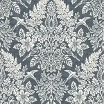 A-Street Prints Finch Blue Woodland Damask Wallpaper - SKU 4173-27622
