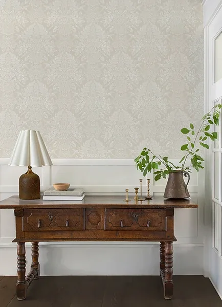 A-Street Prints Finch Ivory Woodland Damask Wallpaper - SKU 4173-27624