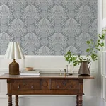 A-Street Prints Finch Light Blue Woodland Damask Wallpaper - SKU 4173-27623