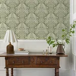 A-Street Prints Finch Light Green Woodland Damask Wallpaper | Wallpaper Twins A-Street Prints Finch Light Green Woodland Damask Wallpaper - SKU 4173-27620