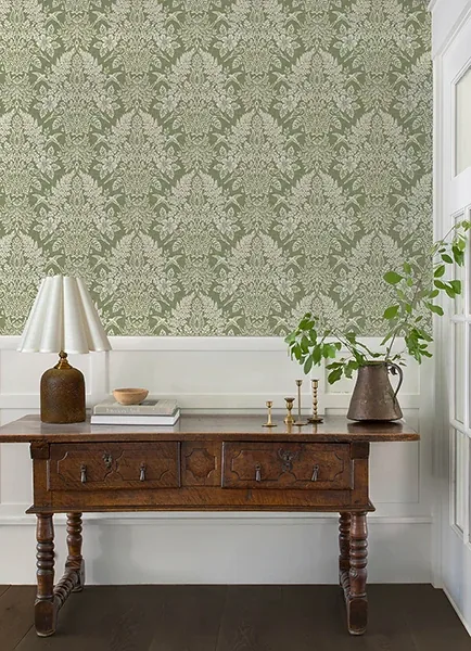 A-Street Prints Finch Light Green Woodland Damask Wallpaper | Wallpaper Twins A-Street Prints Finch Light Green Woodland Damask Wallpaper - SKU 4173-27620