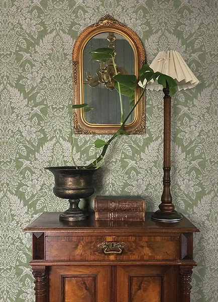 A-Street Prints Finch Light Green Woodland Damask Wallpaper | Wallpaper Twins A-Street Prints Finch Light Green Woodland Damask Wallpaper - SKU 4173-27620