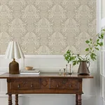A-Street Prints Finch Neutral Woodland Damask Wallpaper - SKU 4173-27621