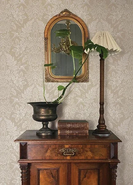A-Street Prints Finch Neutral Woodland Damask Wallpaper - SKU 4173-27621