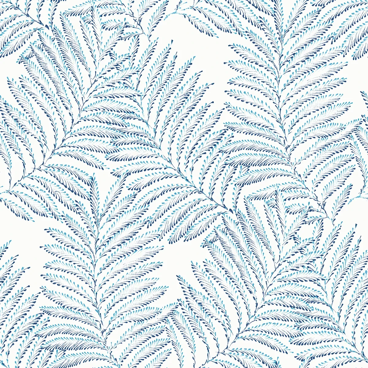 A-Street Prints Finnley Blue Inked Fern Wallpaper - SKU 2973-90503