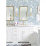 A-Street Prints Finnley Blue Inked Fern Wallpaper - SKU 2973-90503