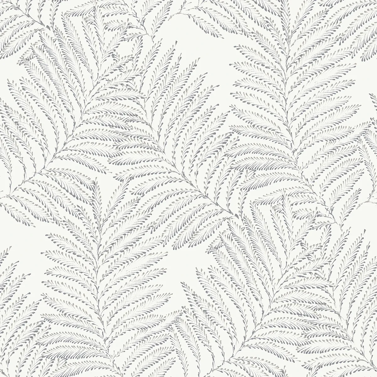 2973-90505 | Finnley Grey Inked Fern Wallpaper